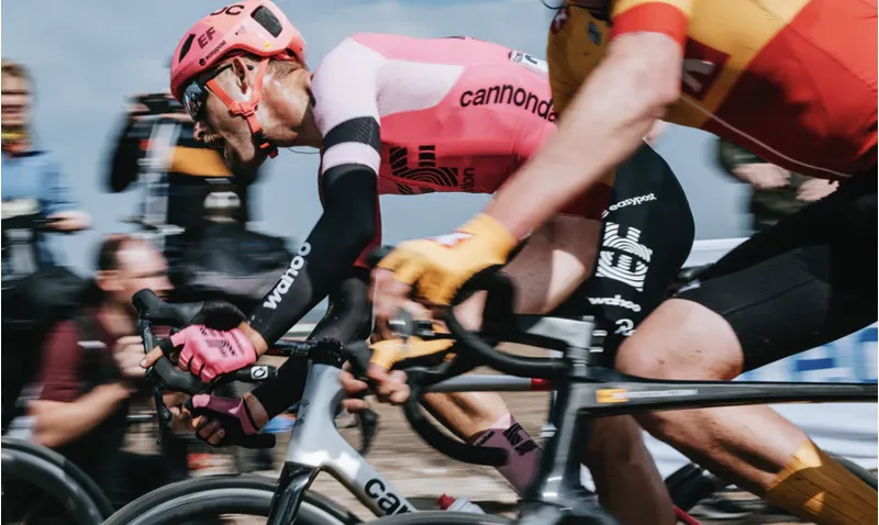 2023 POC Ventral Air MIPS Team EF Education-EasyPost Helmet in Pink-4